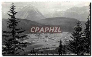 Old Postcard Seefeld Mit Hoher Munde Zugspitze
