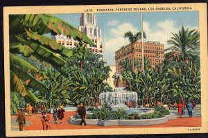 California LOS ANGELES Fountain, Pershing Square - LINEN