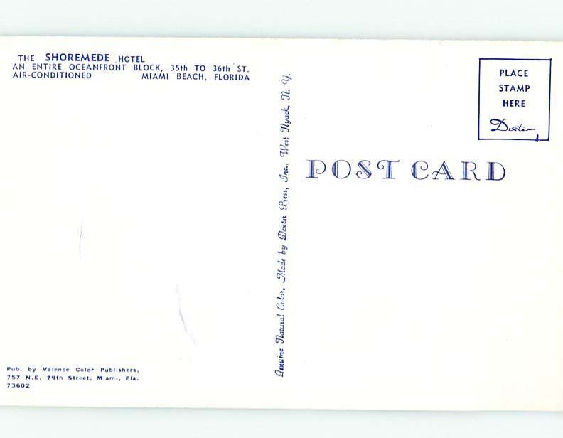 Pre-1980 HOTEL SCENE Miami Beach Florida FL AE1285