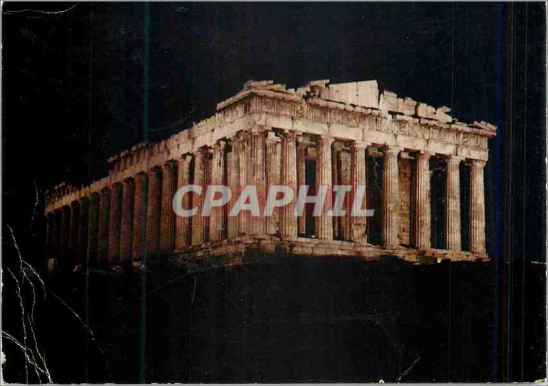 Postcard Modern Athens Acropolis Parthenon Brightens