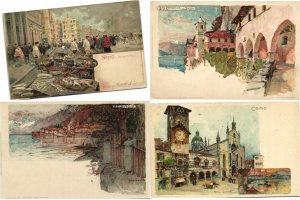 ITALY 160 Vintage Litho Postcards pre-1920 (L4105) 