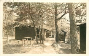 Postcard RPPC 1941 Wisconsin Elcho Eberfields Resort Post Lake Cottages 23-12309