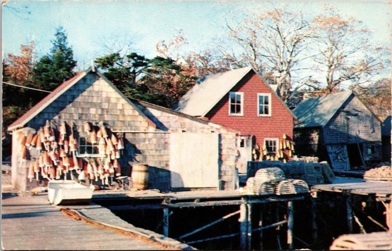 Fishermans Shack Postcard VTG UNP Tichnor Vintage Unused Chrome 