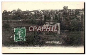 Around Dieppe Old Postcard Pourville Chalets