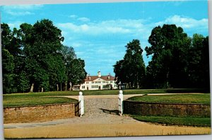 Postcard VA Mount Vernon West Front from the Bowling Green Gate