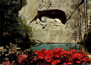 Switzerland Lucerne The Lion's Monument By Thorwaldsen