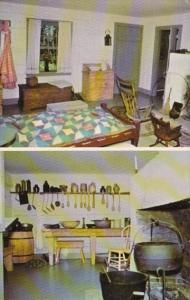 Michigan Copper Harbor Fort Wilkins State Park Bedroom and Kitchen In Officer...