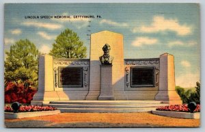 1940  Gettysburg  Pennsylvania  Civil War  Lincoln Speech Memorial   Postcard