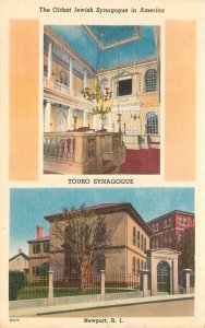 Postcard Rhode Island Touro Synagogue Entrance Settle Colorpicture 23- 9713