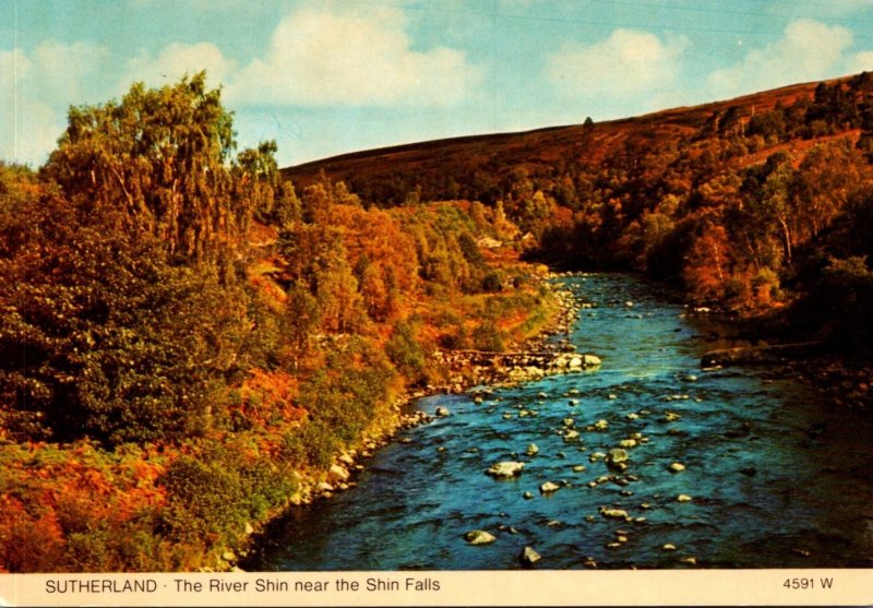 Scotland Sutherland The River Shin Near The Shin Falls