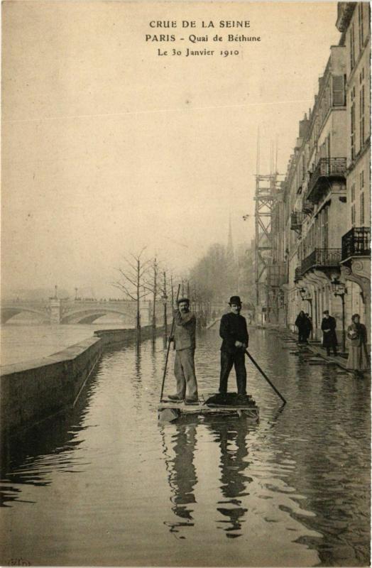CPA PARIS Crue de la Seine 1910 Quai de Béthune (577837)