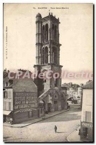 Old Postcard Mantes Tour Saint Maclou