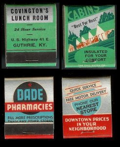 FULL UNSTRUCK MATCHBOOK Collection (32) all different from 1930s to 1950s