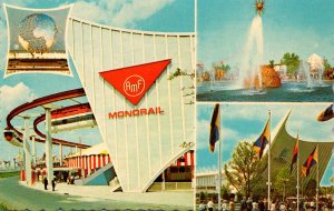 1964-65 New York World's Fair Monorail Solar Fountain and General Motors...