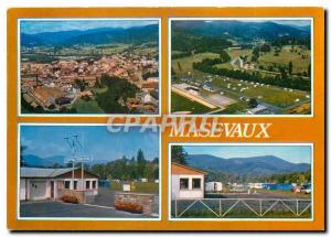  Moderne Postkarte Masevaux der hohe Rhein gesehene Luft-Luft Municipalcampingpl