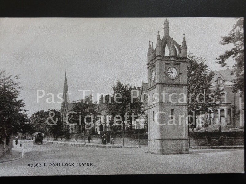 Yorkshire: Ripon Clock Tower - Pub by Photochrom Co No.40663