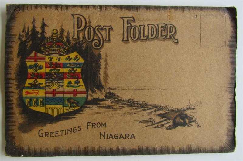 NIAGARA CANADA ANTIQUE POSTCARD FOLDER booklet