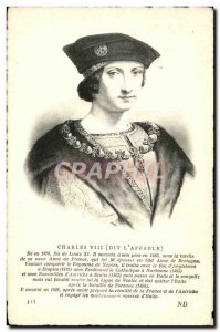 Old Postcard Charles VII said the & # 39Affable Son of Louis XI