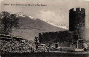 CPA AK AOSTA Torre di Bramafam del XII secolo e Mura Romane. ITALY (531951)