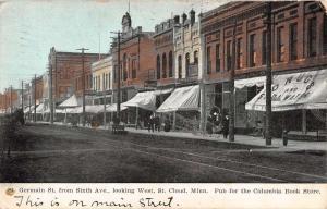 St Cloud Minnesota St Germain Street Scene Antique Postcard K105533