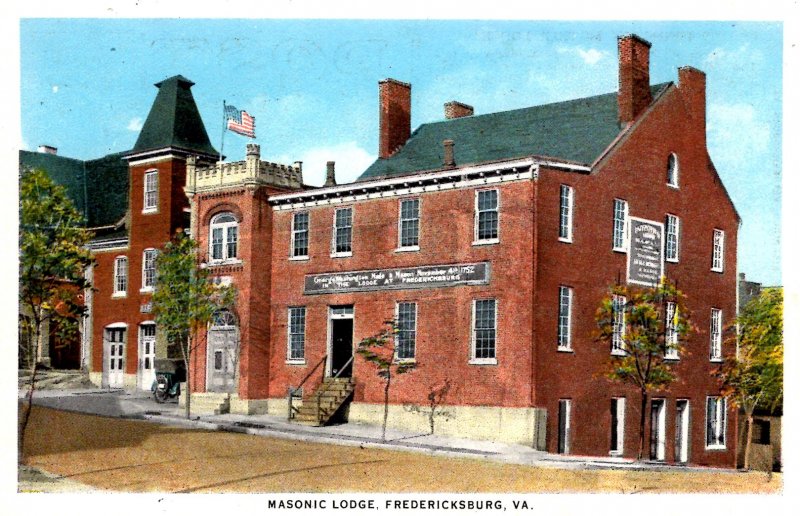 Fredericksburg, Virginia - Masonic Temple - Geo. Washington made Mason here -