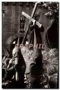 Postcard Modern Perpignan Holy Week procession in Roussillon La Sanch Jesus m...