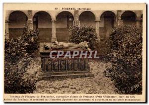 Old Postcard Ploermel (Morbihan) Tomb of Philippe de Montauban Chancellor of ...