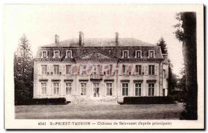 Postcard Old St Priest Taurion Chateua of Salevanet