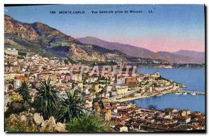 Old Postcard Monte Carlo Vue Generale Prize De Monaco