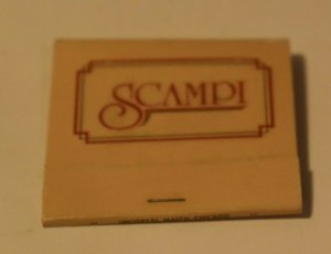 Scampi Italian Seafood Restaurant Hyatt Regency Chicago 30 Strike Matchbook