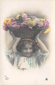 Young girl with flowers Stebbing Paris Child, People Photo Unused 