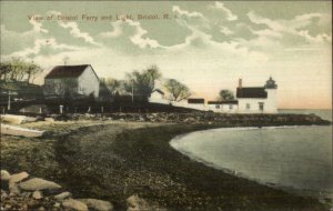 Bristol Ferry RI Lighthouse c1910 Postcard