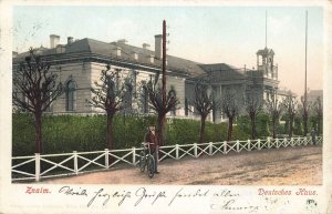 ZNAIM CZECH REPUBLIC~DEUTSCHES HAUS-FAHHRAD-VELO-BICICLETTA-BICYCLE~1903 POSTCRD