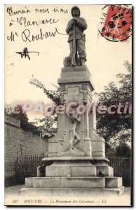 Old Postcard Poitiers Monument Colonials