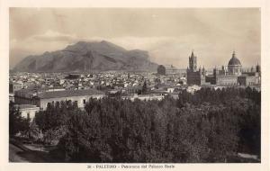 Palermo Italy Birdseye View Of City Real Photo Antique Postcard K76881