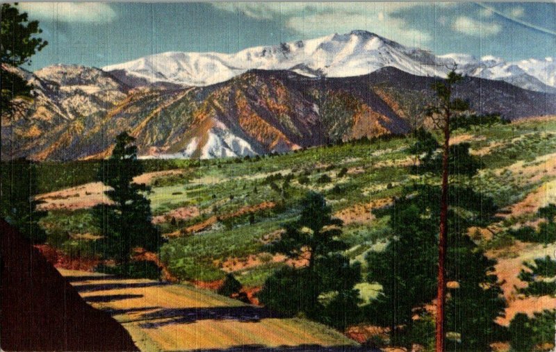 Rampart Range Road Pikes Peak CO Vintage Postcard Standard View Card 