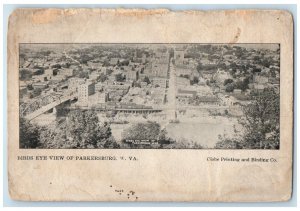 c1910 Birds Eye View Town Exterior Building Parkersburg West Virginia Postcard