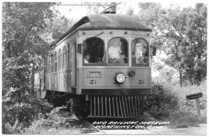 Real Photo Postcard Trolley @ Ohio Railway Museum in Worthington, Ohio~103934