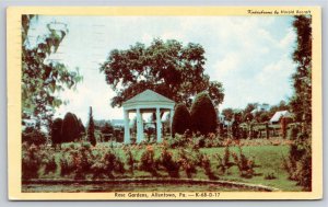 Allentown Pennsylvania~Shelter Seen @ Rose Gardens~PM 1949~Vintage Postcard