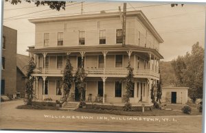 WILLIAMSTOWN INN VT ANTIQUE REAL PHOTO POSTCARD RPPC