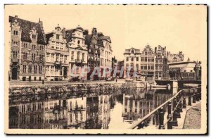 Old Postcard Ghent Quai aux Bles