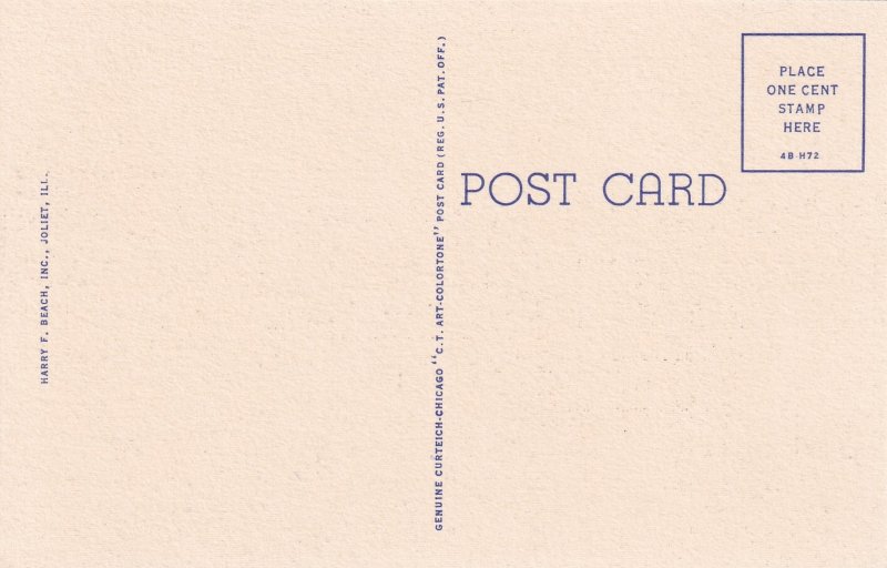 Joliet IL Illinois Barges Going Through Brandon Locks Waterway Postcard E10