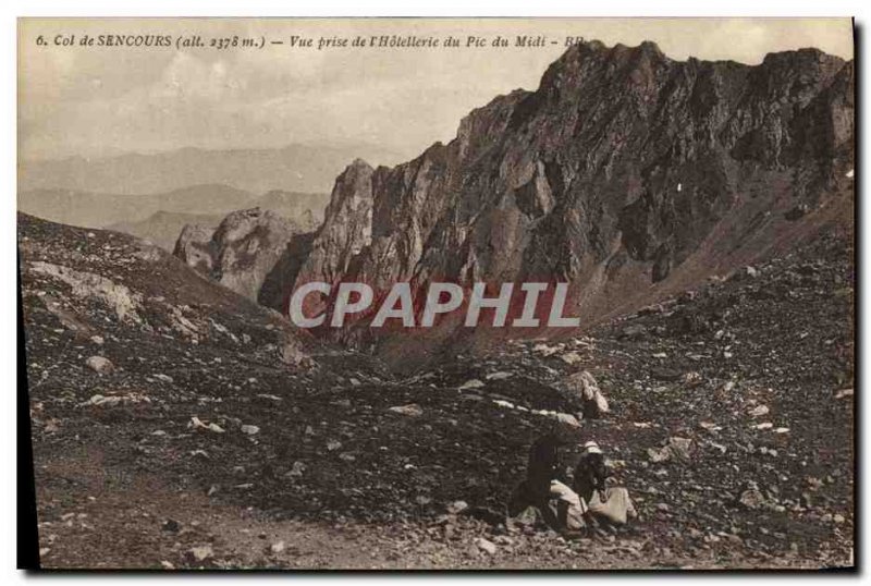 Old Postcard Pass Sencours View from L Hotellerie du Pic du Midi