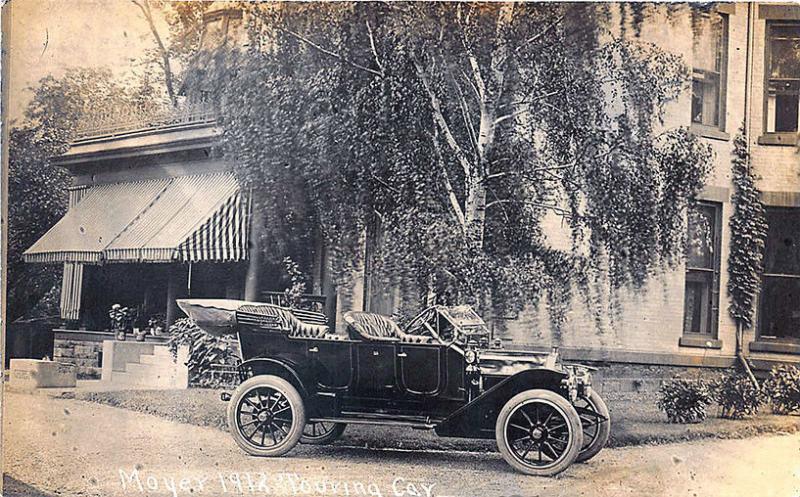 Syracuse NY Moyer 1912 Touring Car Auto Advertising RPPC Postcard 