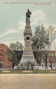 James W. Ridgely Monument, Harlem Park Baltimore, Maryland MD s 