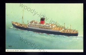 LS2544 - Cunard Liner - Media - built 1947 - Artist - Walter Thomas - postcard