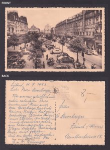 Vintage Postcard Belgium Liege Place Verte 1953