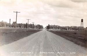 E54/ Pipestone Minnesota Real Photo RPPC Postcard c40s Indian Schools