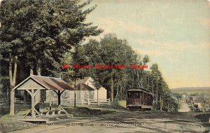 ME, Waterville, Maine, Pine Grove Cemetery, Waiting Area, Tool House, L & V