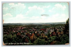 Vintage 1909 Postcard Panoramic View of Hot Springs Arkansas From West Mountain